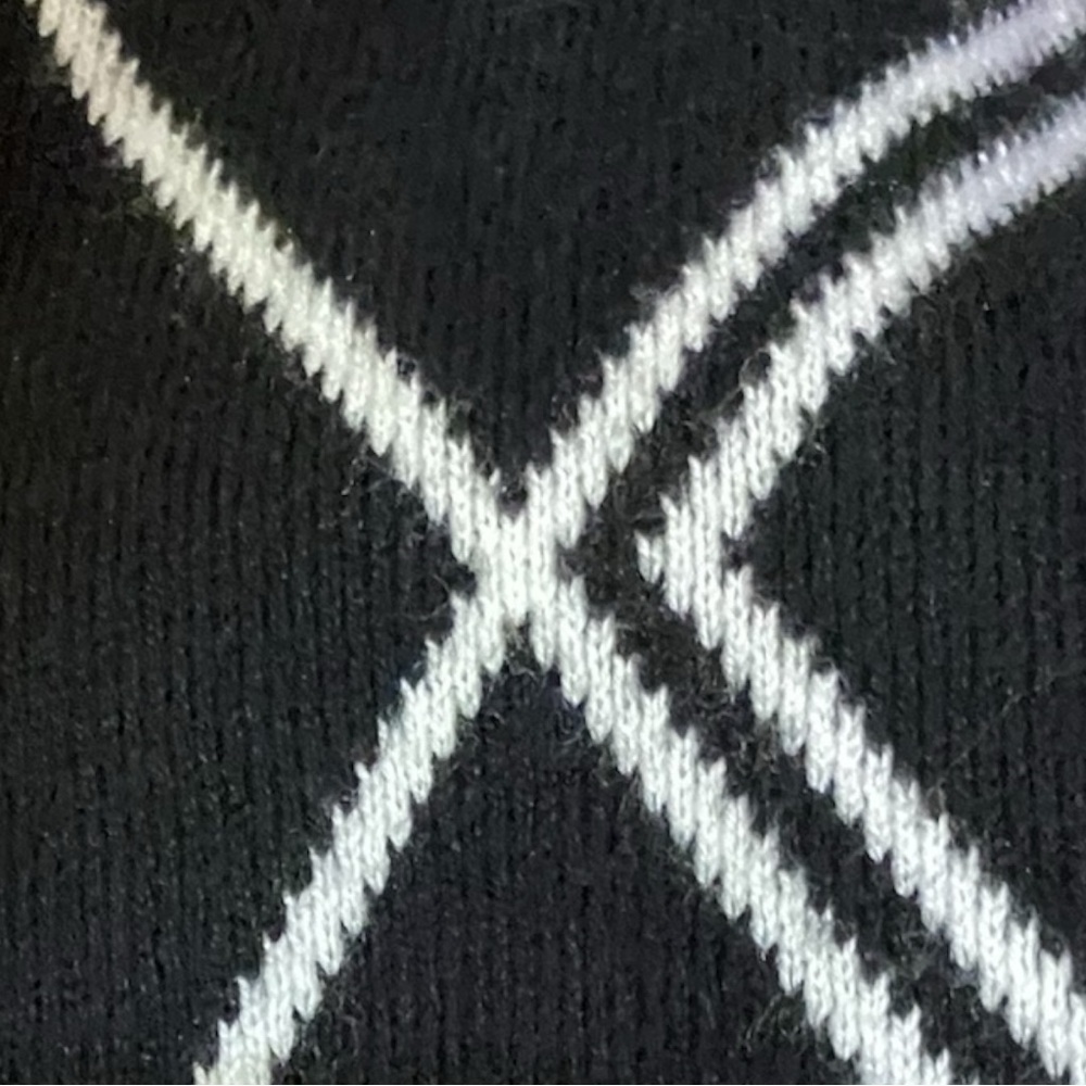 Chico's Black and Cream Knit Sweater Size 2 - Picture 2 of 8